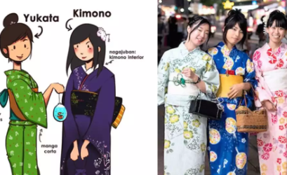 The difference between kimono and yukata